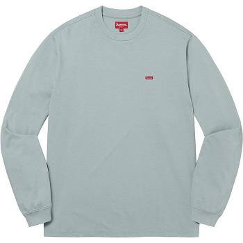 Turquoise Supreme Small Box L/S Tee Sweaters | Supreme 284SO